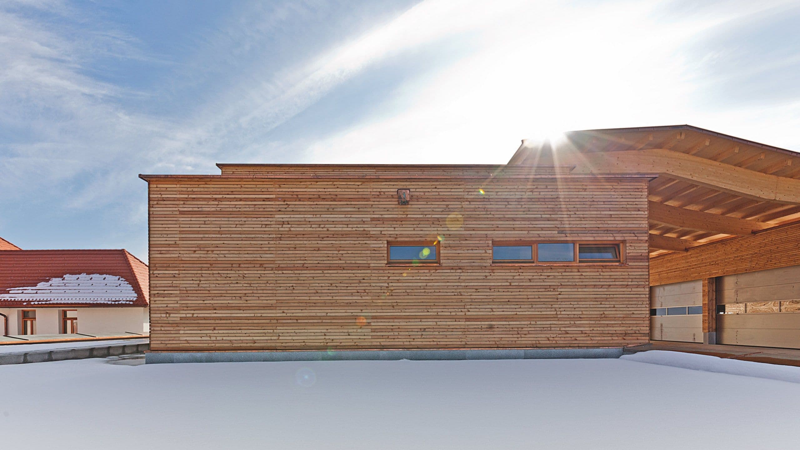 Trapezfassade Lärche
